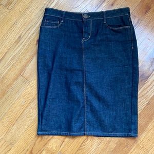 Zara Woman Denim skirt with rhinestones on pocket size 4